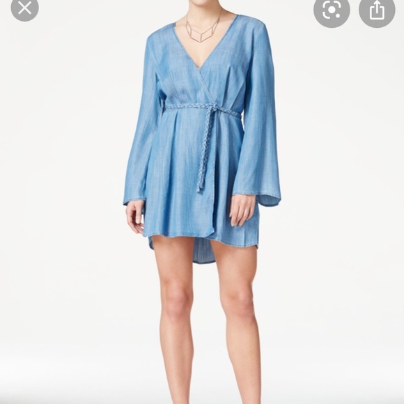 Guess denim wrap dress - Picture 2 of 5